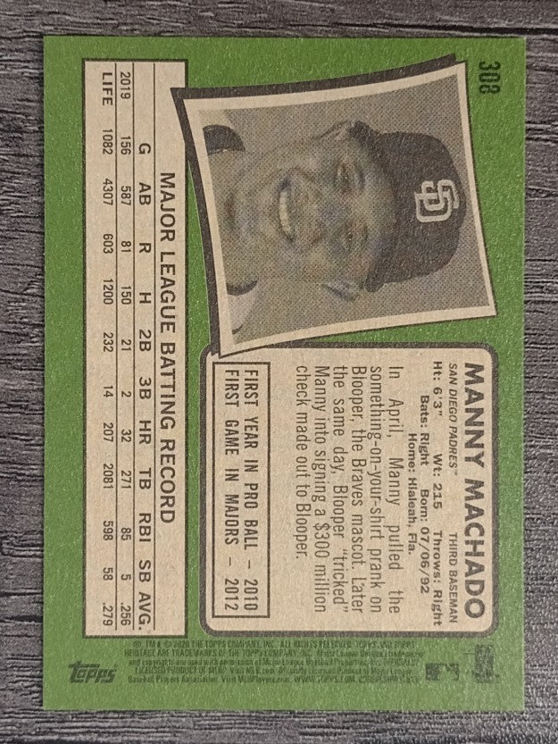 2020 Topps Heritage #308 Manny Machado