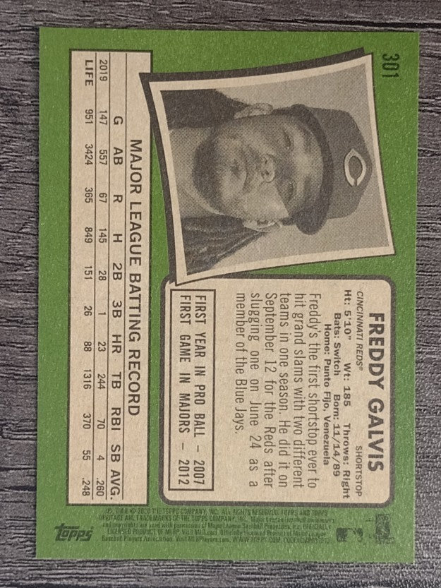 2020 Topps Heritage #301 Freddy Galvis
