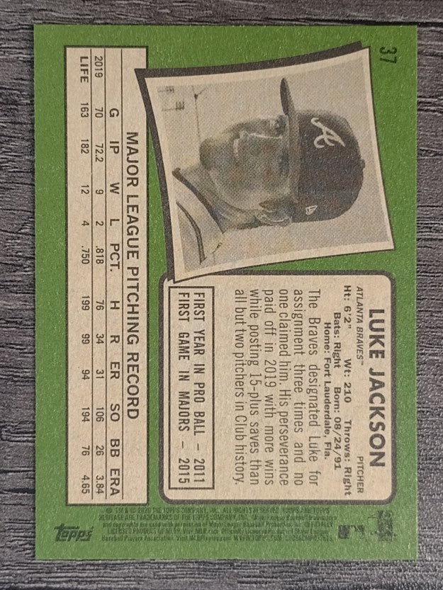 2020 Topps Heritage #37 Luke Jackson