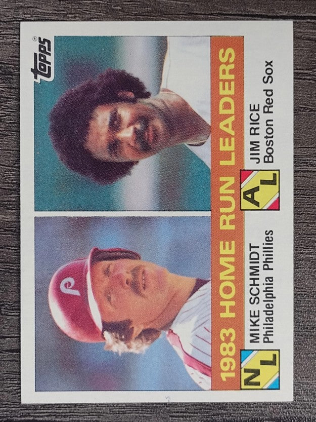 1984 Topps #132 Mike Schmidt/Jim Rice LL