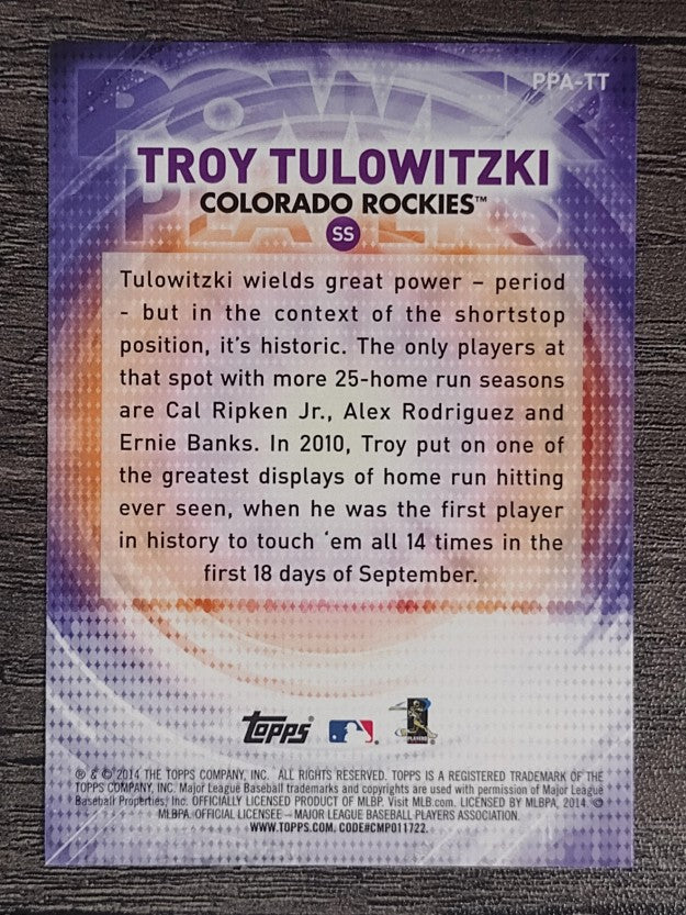 2014 Topps Update Power Players #PPATT Troy Tulowitzki
