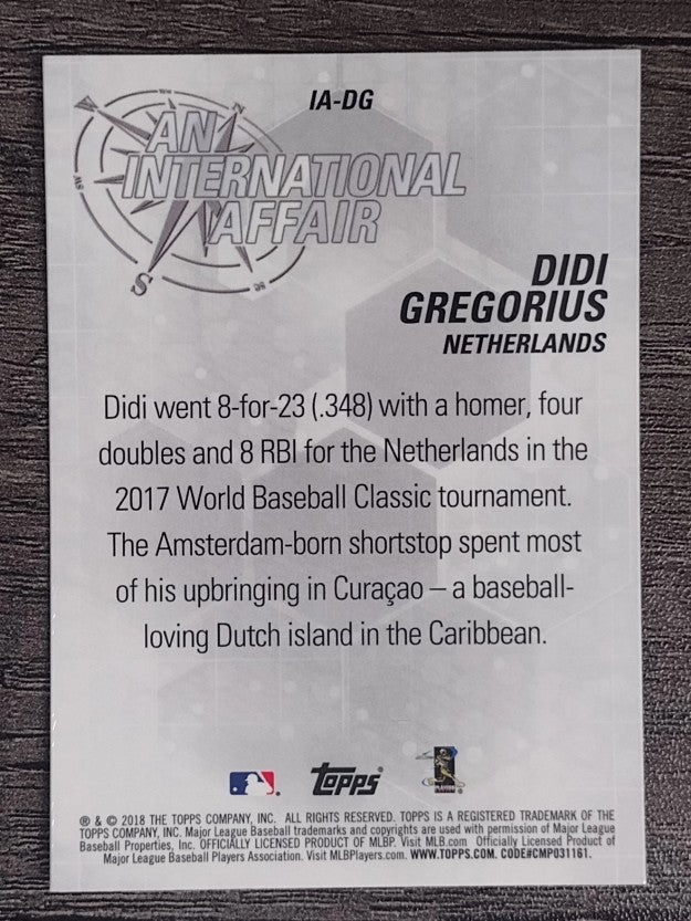 2018 Topps Chrome Update An International Affair #IADG Didi Gregorius