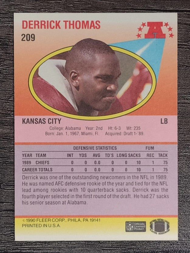 1990 Fleer #209 Derrick Thomas