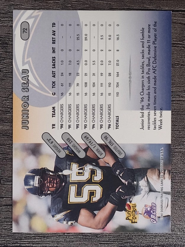 1997 Donruss #72 Junior Seau