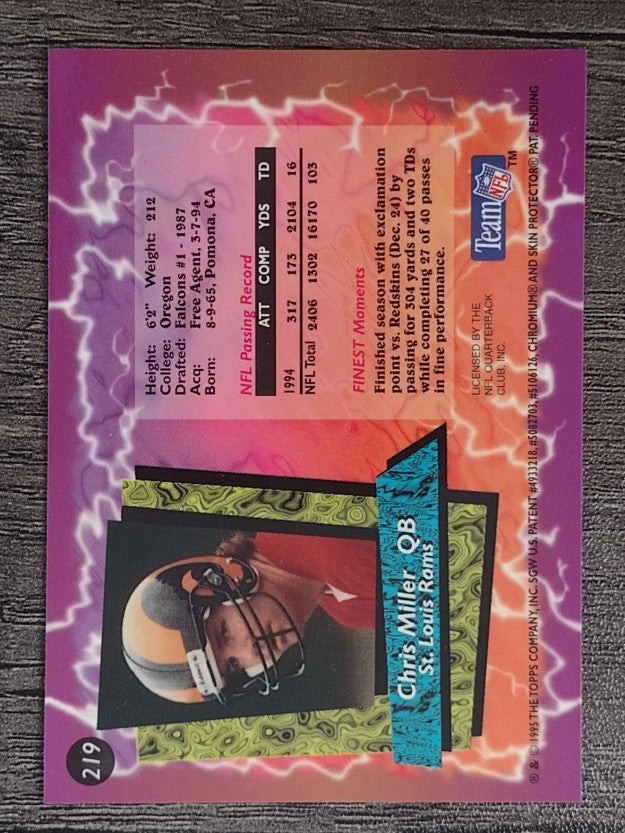 1995 Finest #219 Chris Miller