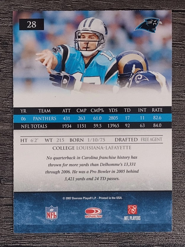 2007 Donruss Gridiron Gear #28 Jake Delhomme