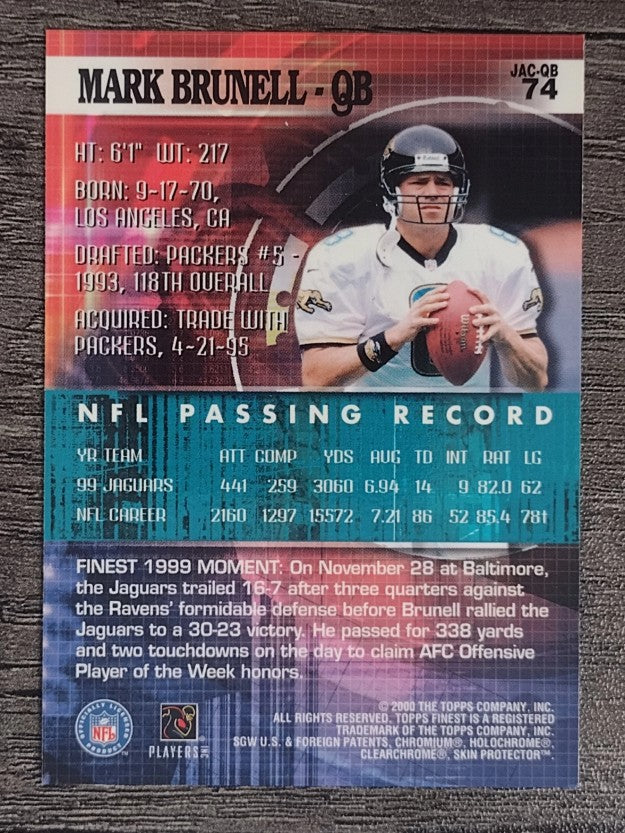 2000 Finest #74 Mark Brunell