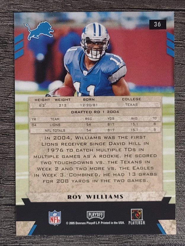 2005 Playoff Honors #36 Roy Williams WR