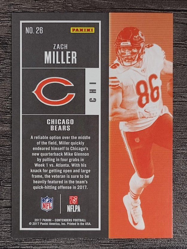 2017 Panini Contenders #26 Zach Miller