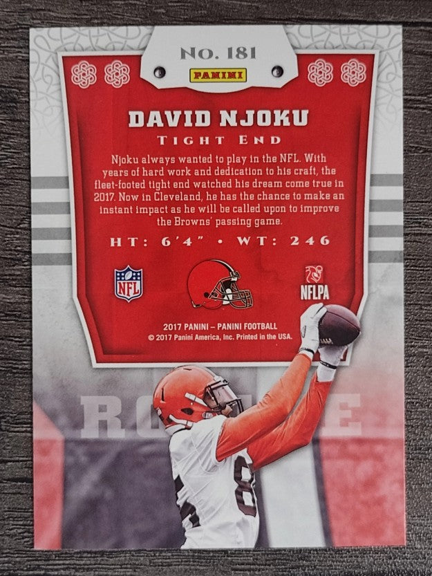 2017 Panini #181 David Njoku RC