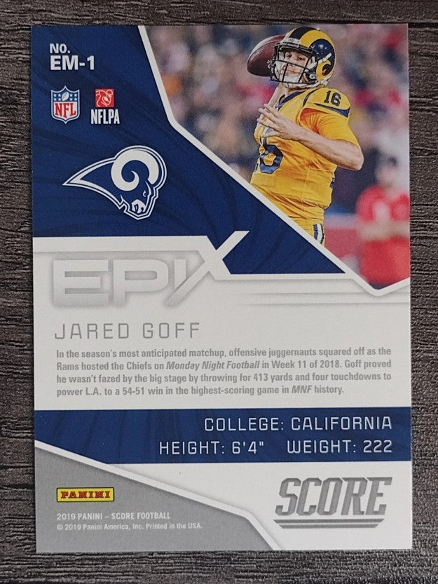 2019 Score Epix Season #1 Jared Goff