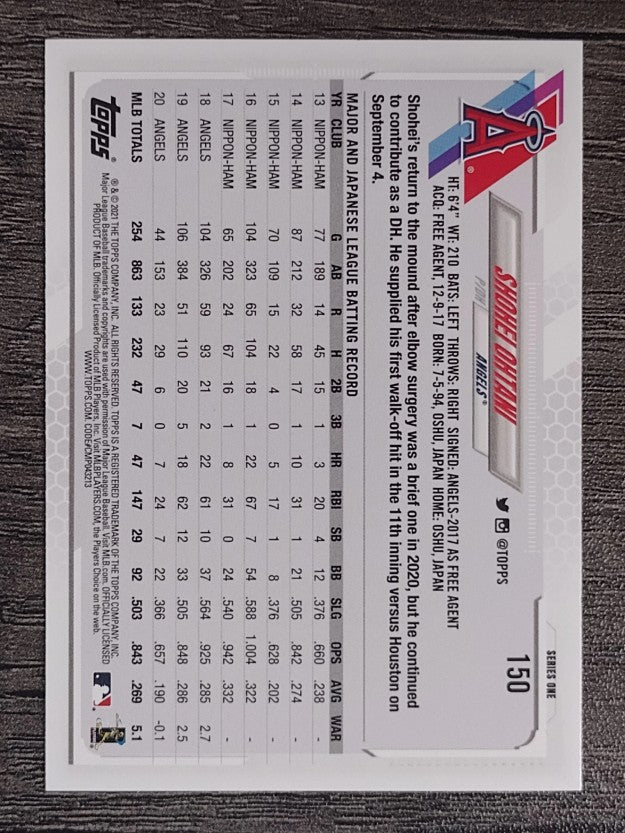 2021 Topps #150 Shohei Ohtani