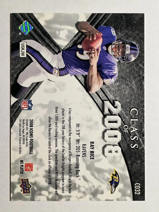 2008 Upper Deck Icons Class of 2008 Gold #CO32 Ray Rice