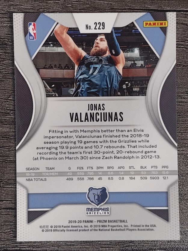 2019-20 Panini Prizm #229 Jonas Valanciunas