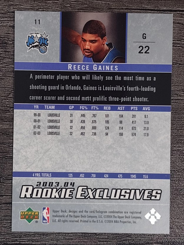 2003-04 Upper Deck Rookie Exclusives #11 Reece Gaines RC