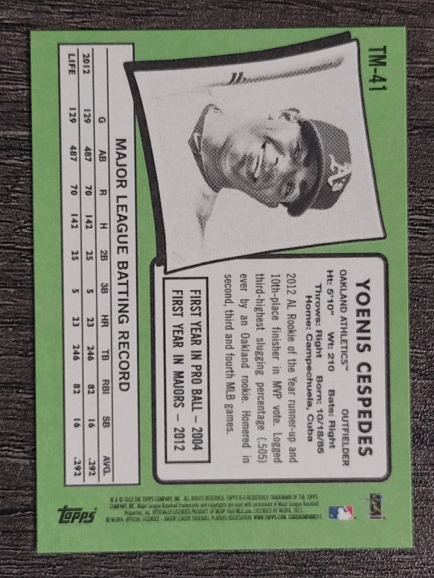 2013 Topps Update '71 Topps Minis #TM41 Yoenis Cespedes
