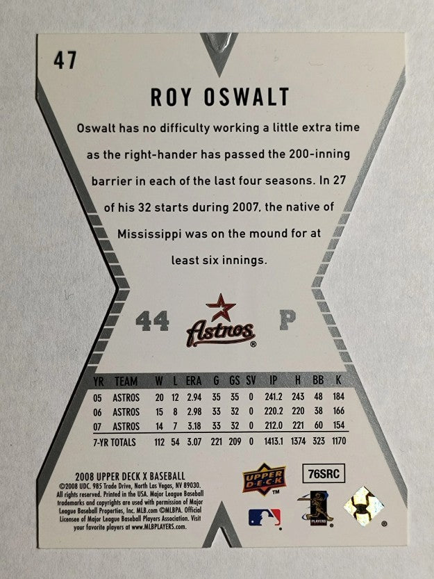 2008 Upper Deck X Die Cut #47 Roy Oswalt