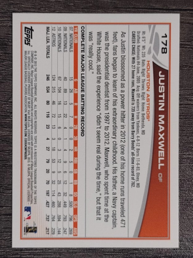 2013 Topps Emerald #178 Justin Maxwell