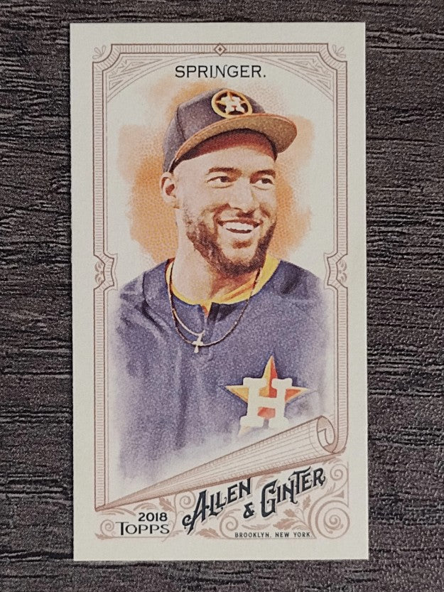 2018 Topps Allen and Ginter Mini A and G Back #186 George Springer