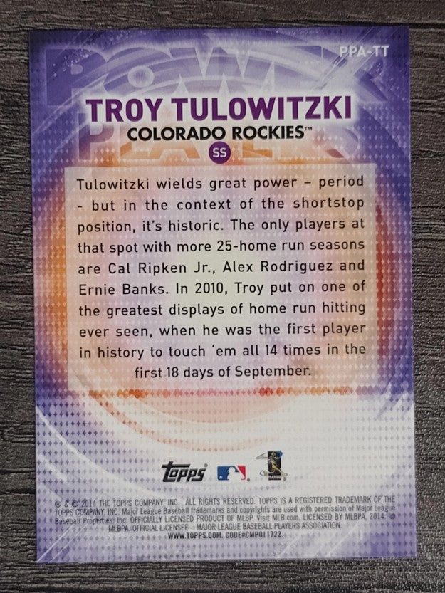 2014 Topps Update Power Players #PPATT Troy Tulowitzki