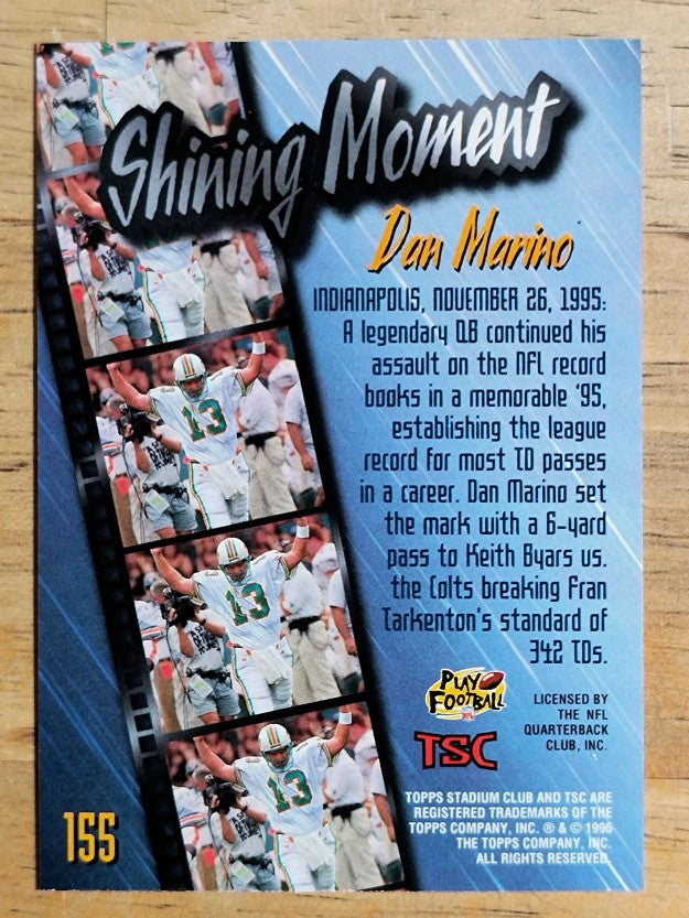 1996 Stadium Club #155 Dan Marino SM SP