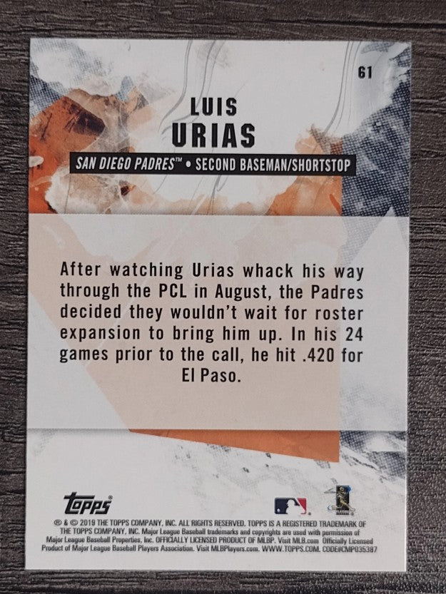 2019 Topps Fire Flame #61 Luis Urias
