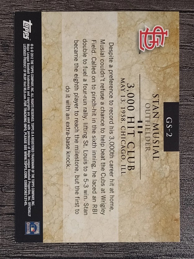 2012 Topps Gold Standard #GS2 Stan Musial
