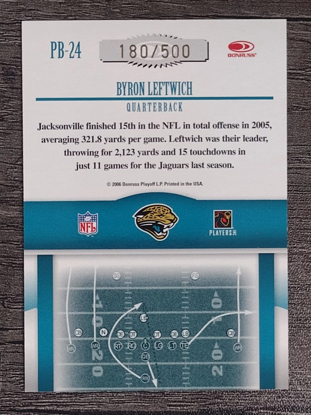 2006 Donruss Gridiron Gear Playbook Gold #PB24 Byron Leftwich