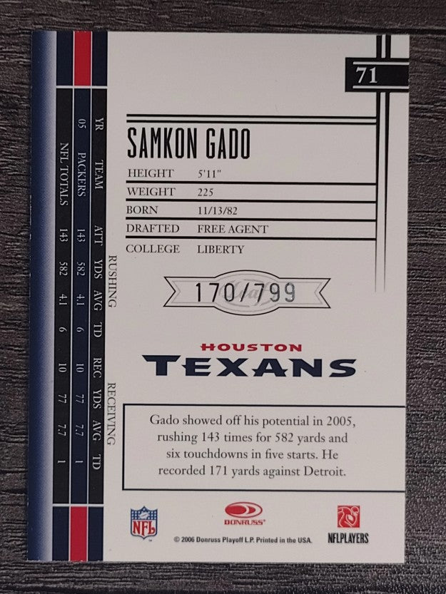 2006 Leaf Limited #71 Samkon Gado