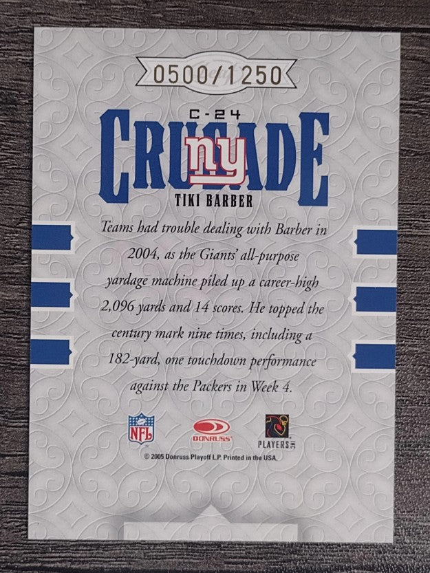 2005 Leaf Rookies and Stars Crusade Red #C24 Tiki Barber