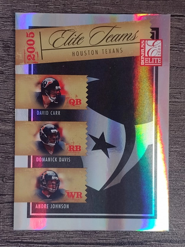2005 Donruss Elite Elite Teams Silver David Carr/Domanick Davis/Andre Johnson