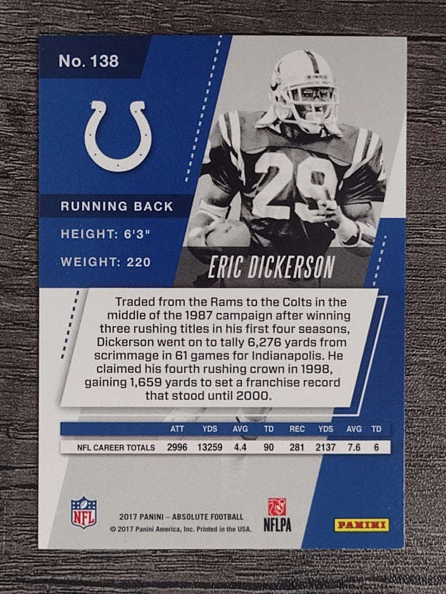 2017 Absolute Spectrum Blue #138 Eric Dickerson