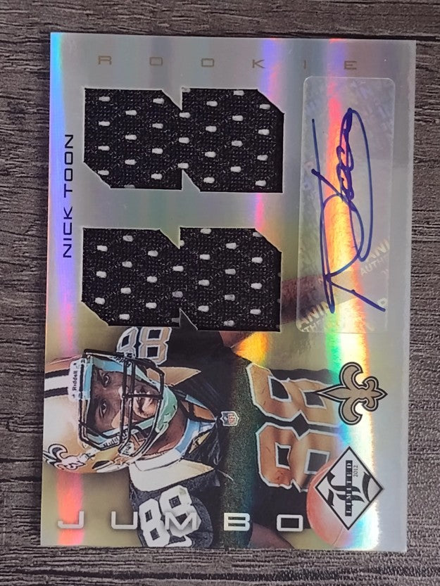 2012 Limited Rookie Jumbo Jerseys Autographs Jersey Number #30 Nick Toon