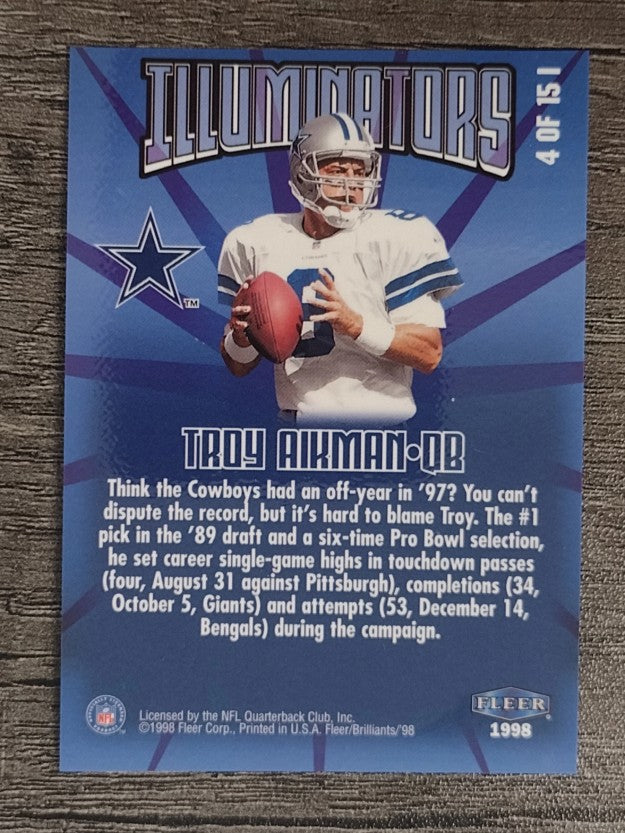 1998 Fleer Brilliants Illuminators #4 Troy Aikman