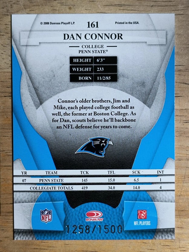 2008 Leaf Certified Materials #161 Dan Connor RC