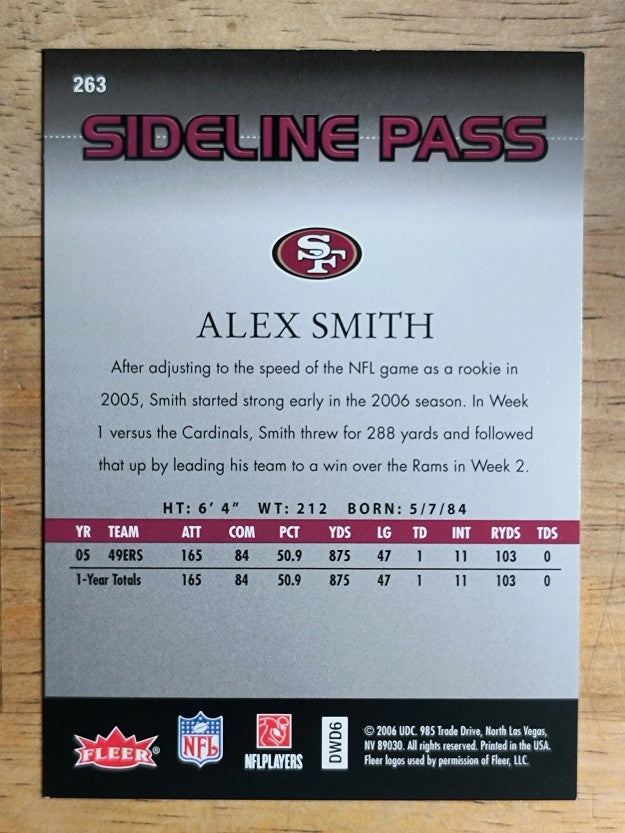 2006 Flair Showcase #263 Alex Smith QB