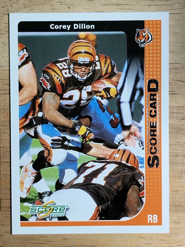 2002 Score Scorecard #56 Corey Dillon