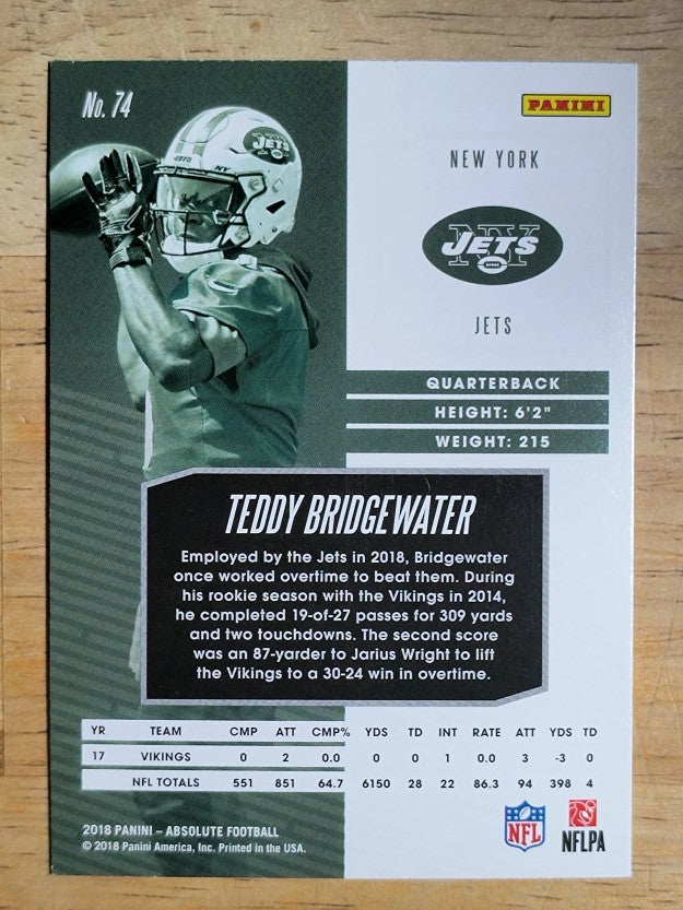 2018 Absolute #74 Teddy Bridgewater