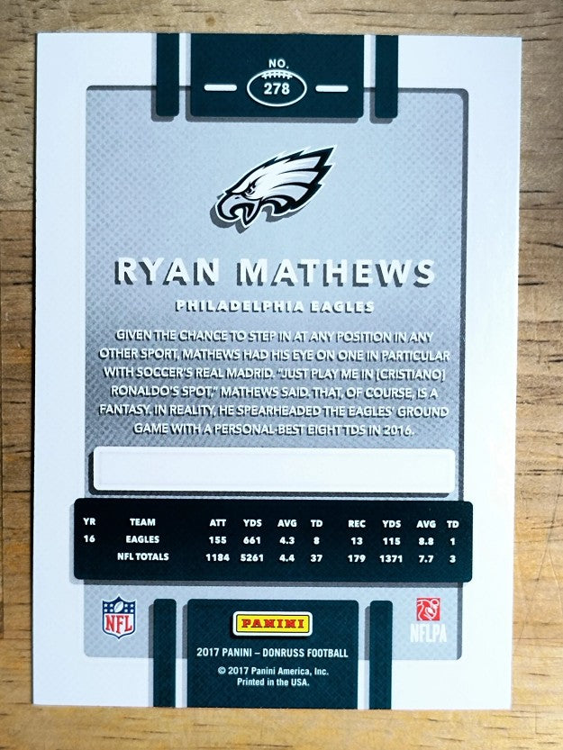 2017 Donruss Press Proofs Red #278 Ryan Mathews