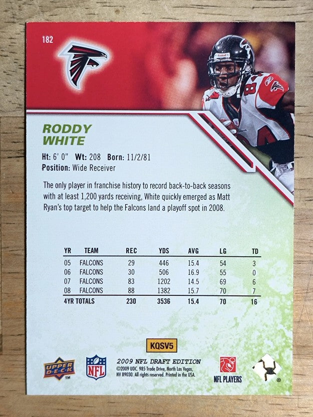 2009 Upper Deck Draft Edition Green 350 #182 Roddy White (NM)