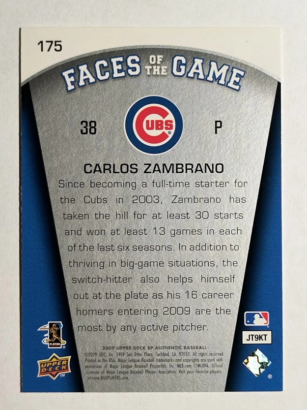 2009 SP Authentic #175 Carlos Zambrano FG SP