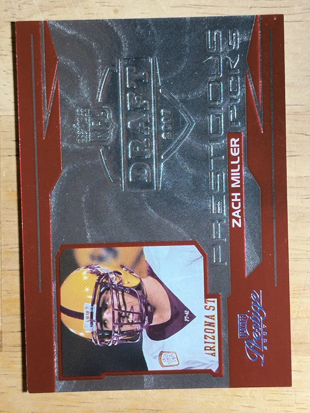 2007 Playoff Prestige Prestigious Picks Red #10 Zach Miller