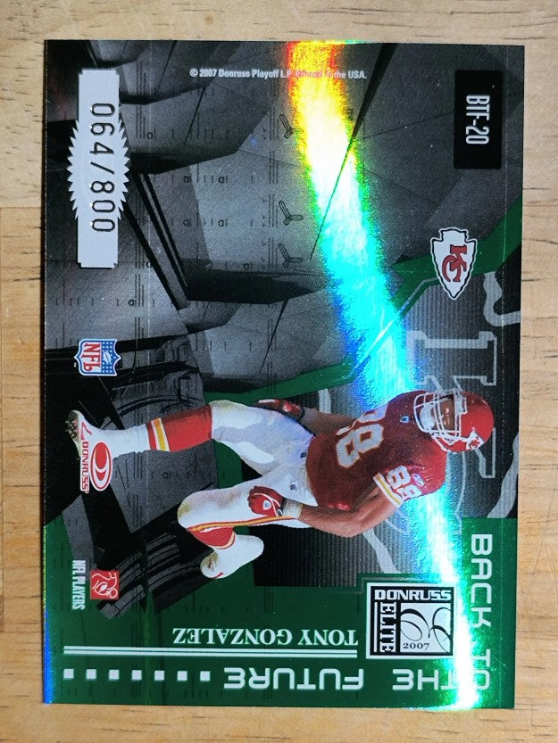 2007 Donruss Elite Back to the Future Green #20 Dave Casper/Tony Gonzalez