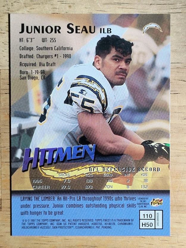 1997 Finest #110 Junior Seau S