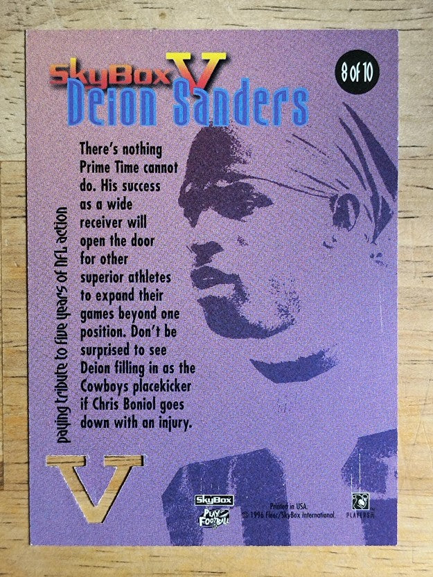 1996 SkyBox Premium V #8 Deion Sanders