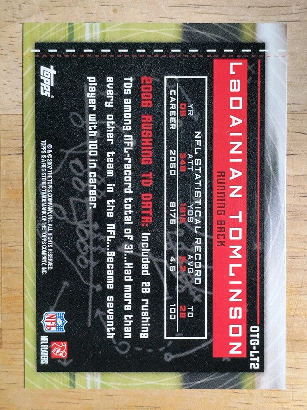 2007 Topps Own The Game #OTGLT2 LaDainian Tomlinson