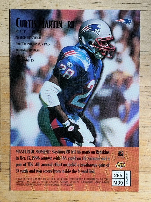 1997 Finest #285 Curtis Martin S