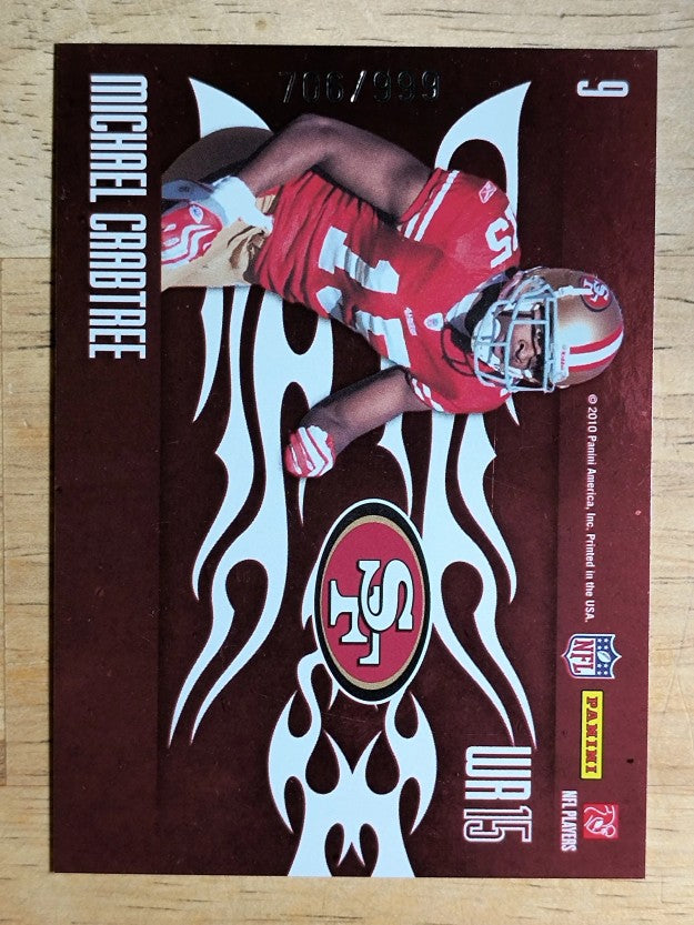 2010 Donruss Elite Passing the Torch Red #9 John Taylor/Michael Crabtree (EXMT)