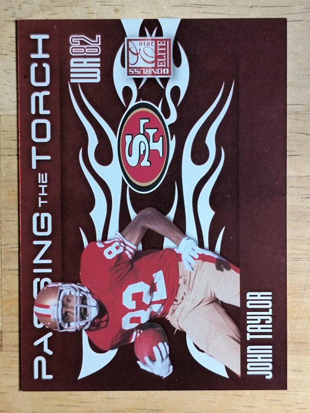 2010 Donruss Elite Passing the Torch Red #9 John Taylor/Michael Crabtree (EXMT)