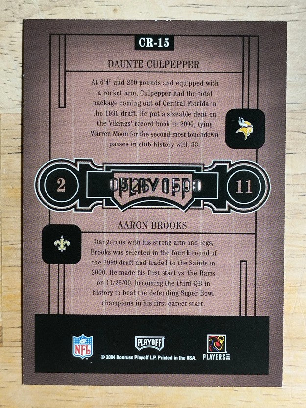 2004 Playoff Honors Class Reunion #CR15 Daunte Culpepper/Aaron Brooks